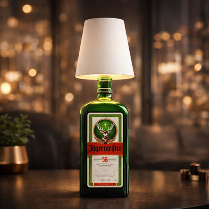 Flaschenlicht | Flasche als Tischlampe | Wiederaufladbare Tischleuchte | Flaschenverschluss | LumiBottle
