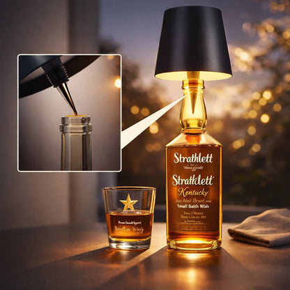 Flaschenlicht | Flasche als Tischlampe | Wiederaufladbare Tischleuchte | Flaschenverschluss | LumiBottle