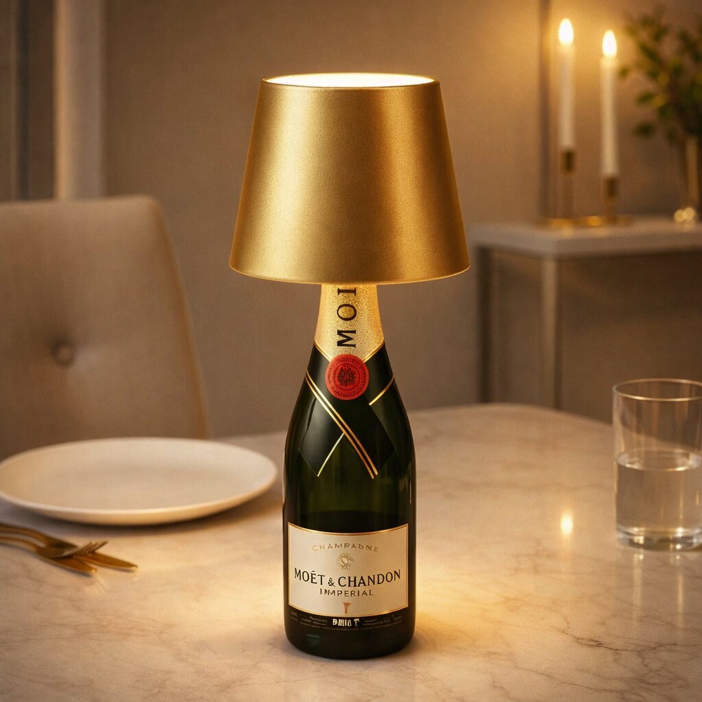 Bottle Light | Bottle as Table Lamp | Rechargeable Table Light | Bottle Cap | LumiBottle
