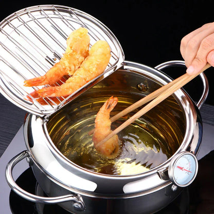 Fritteuse | Edelstahlpfanne mit Thermometer | FryMaster