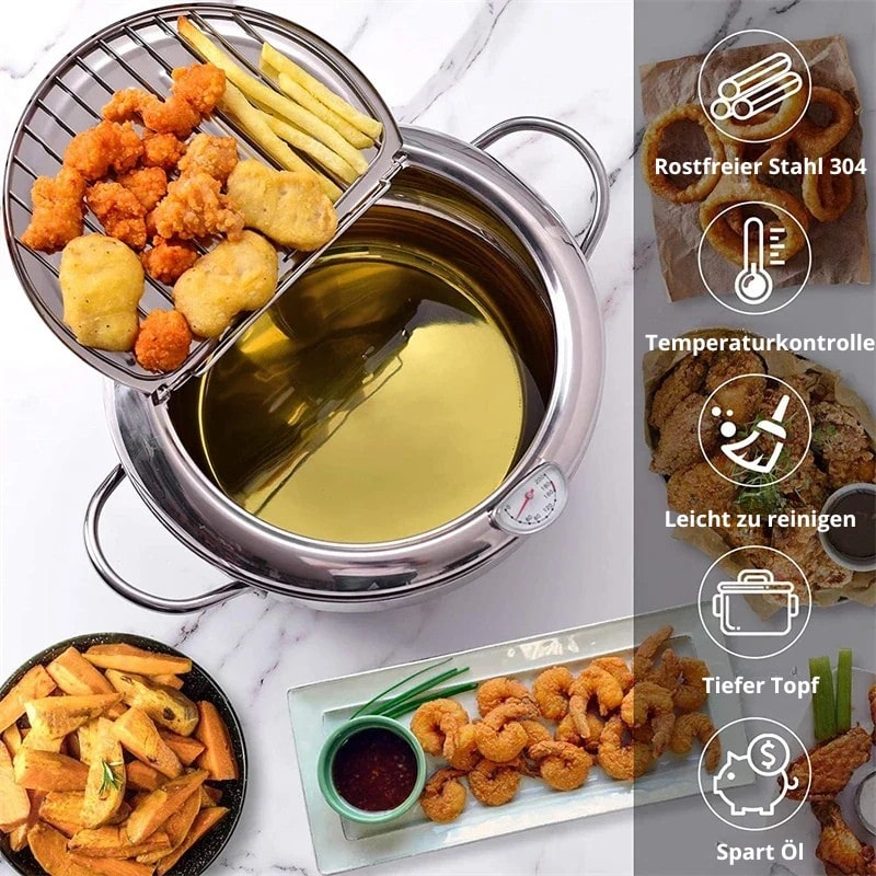 Fryer | Stainless Steel Pan with Thermometer | FryMaster
