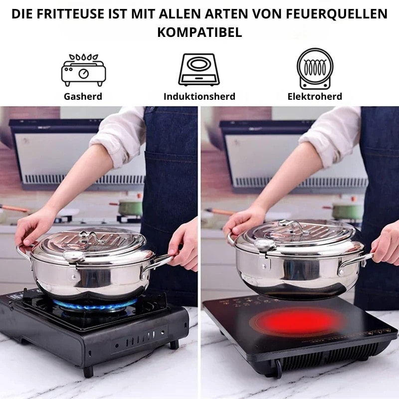 Fryer | Stainless Steel Pan with Thermometer | FryMaster