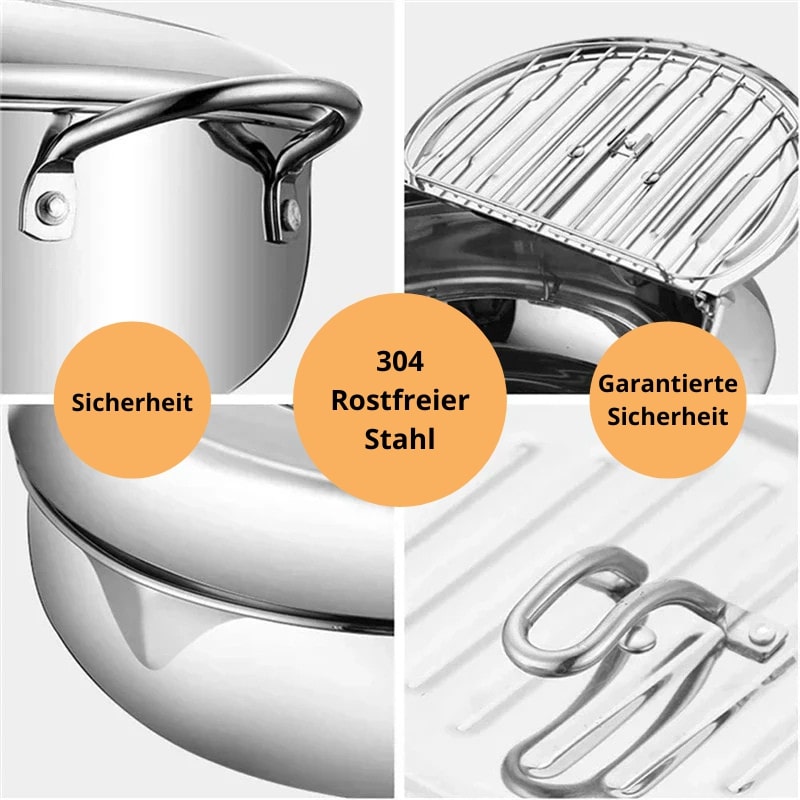 Fryer | Stainless Steel Pan with Thermometer | FryMaster