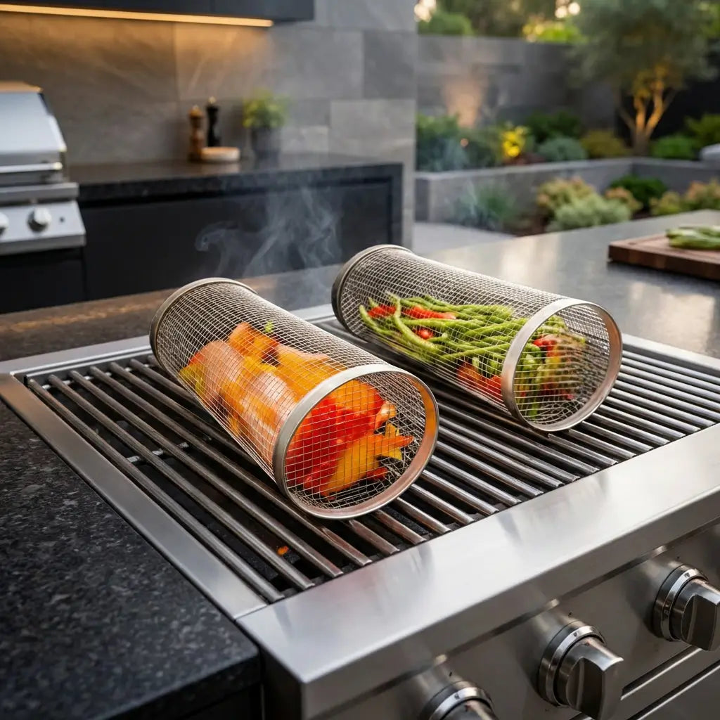 Stainless Steel Grill Basket for BBQ | Flammora