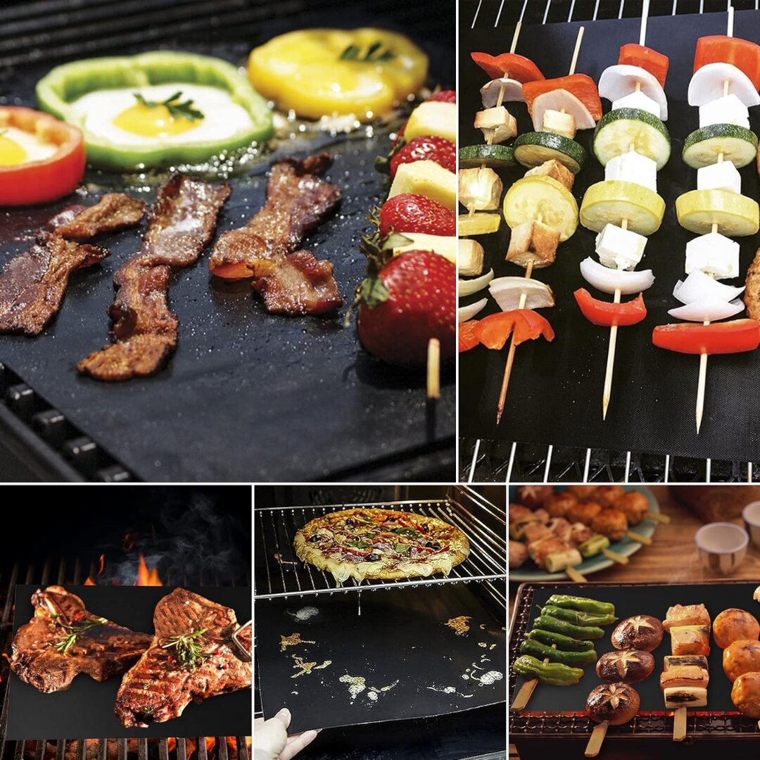 Grill Mat for Grill | Reusable Non-Stick BBQ Grill Mats (Set of 5) | Grillara