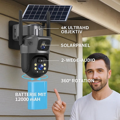 Outdoor Surveillance Camera | Wi-Fi Camera with Solar Panel | GuardVision