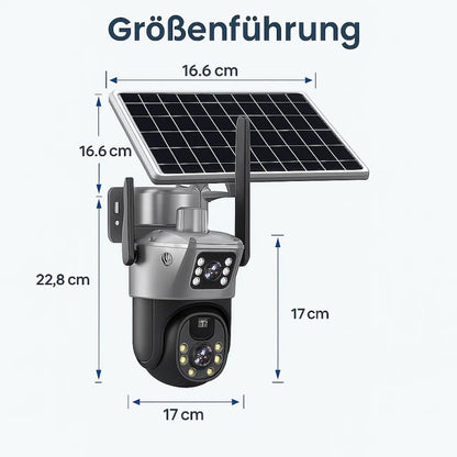 Außenüberwachungskamera | Wi-Fi-Kamera mit Solarpanel | GuardVision