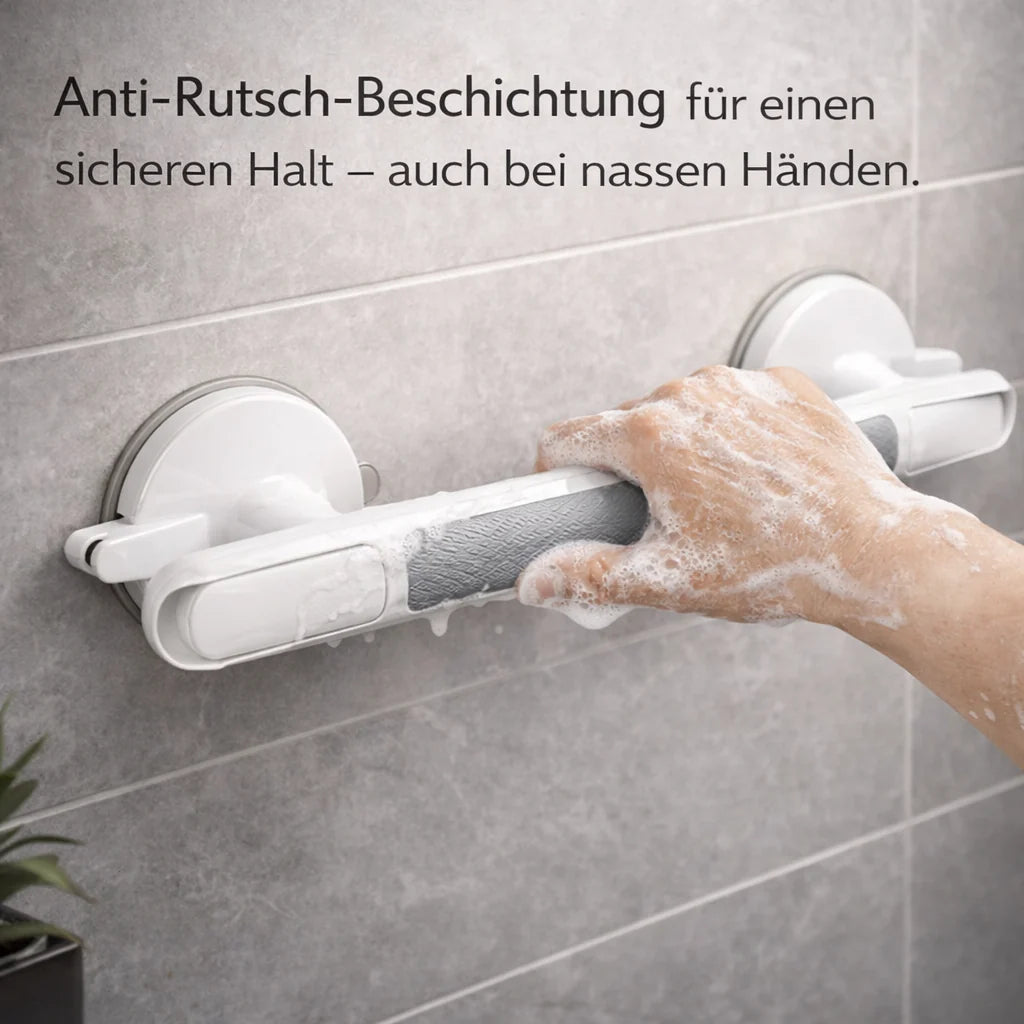 Grab bar for shower, bathtub, or toilet | Suction cup handle for seniors without drilling | SeniGrip