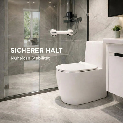 Haltegriff für Dusche, Badewanne oder Toilette mit Saugnapf | Badewannengriff für Senioren ohne Bohren | GripSicher