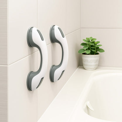Haltegriff für Dusche, Badewanne oder Toilette mit Saugnapf | Badewannengriff für Senioren ohne Bohren | GripSicher