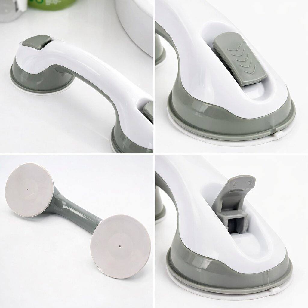 Grab Bar for Shower, Bathtub, or Toilet with Suction Cup | Bathtub Grip for Seniors Without Drilling | GripSicher
