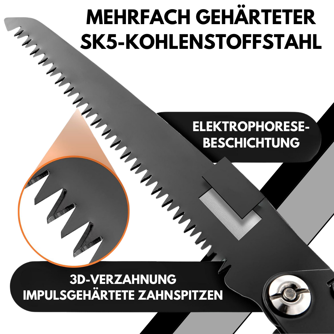 Hand Saw | Foldable Wood Saw & Knife in 1 | Folding Saw | Waldrix
