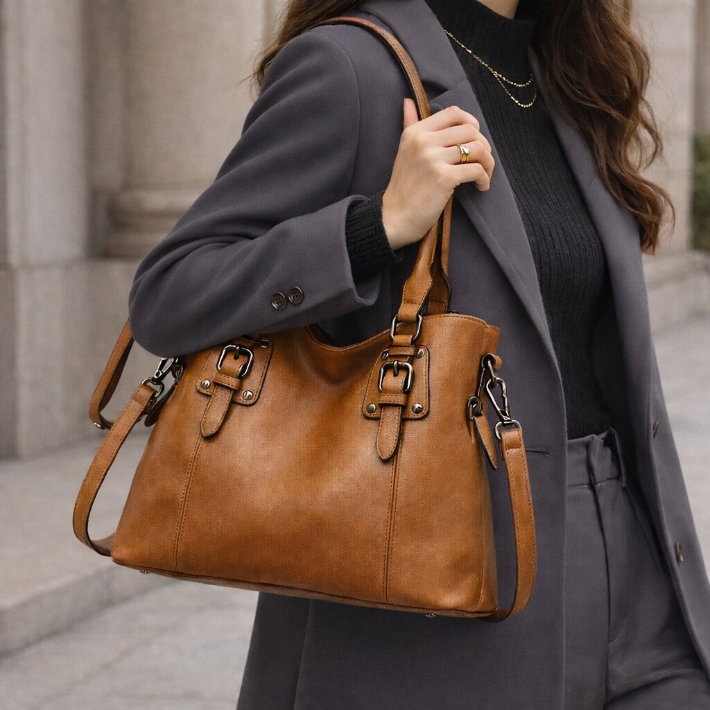 Handtasche für Frauen | Leder Umhängetasche | Schultertasche | Lunava