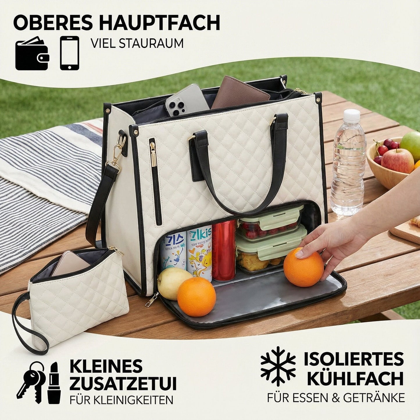 Handbag with Cooling Compartment for Women | Shoulder Bag with Cooling Function | FreshLuxe