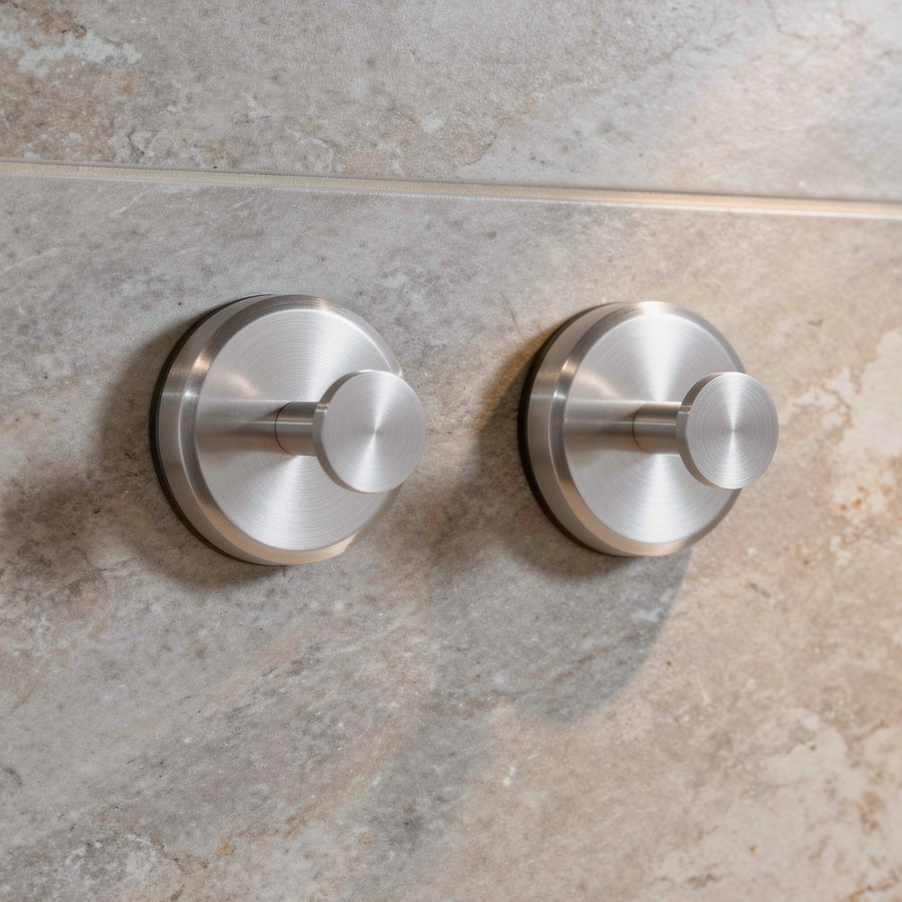 Towel Hooks Without Drilling | Hooks with Suction Cup for Bathroom | Haltrex