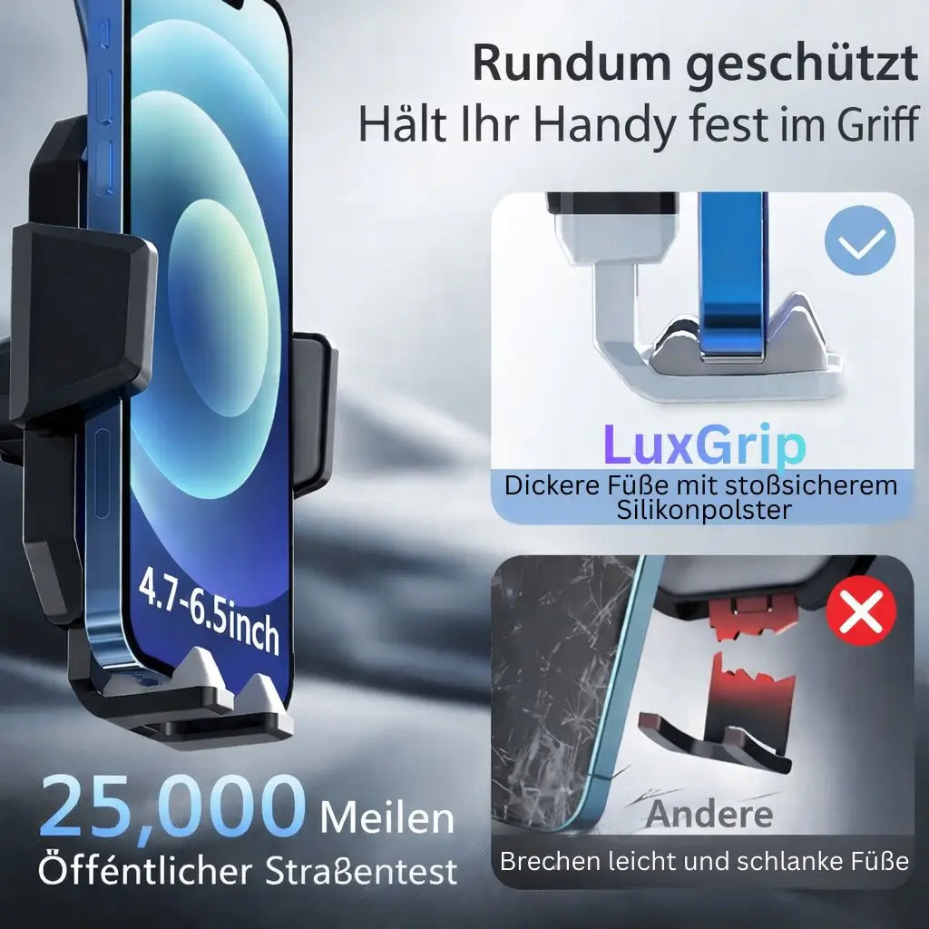 Car Phone Holder | Phone Holder with Suction Cup & 360° Rotation | LuxGrip