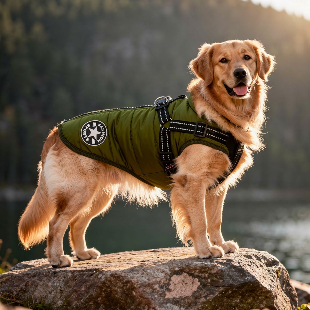 Dog Coat for Winter | Winter Coat for Dogs | Dog Jacket with Harness | Fur Coat
