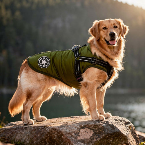 Dog Coat for Winter | Winter Coat for Dogs | Dog Jacket with Harness | Fur Coat