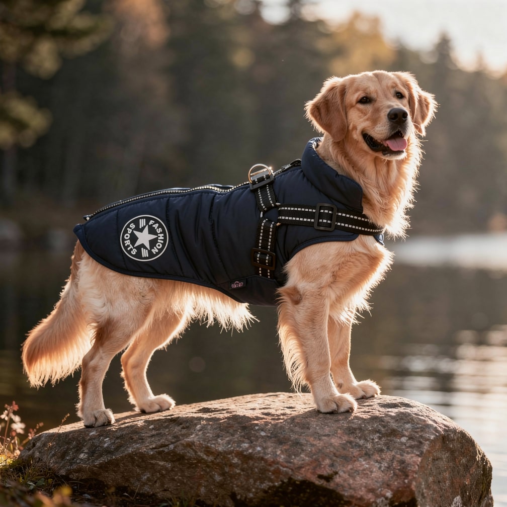Dog Coat for Winter | Winter Coat for Dogs | Dog Jacket with Harness | Fur Coat