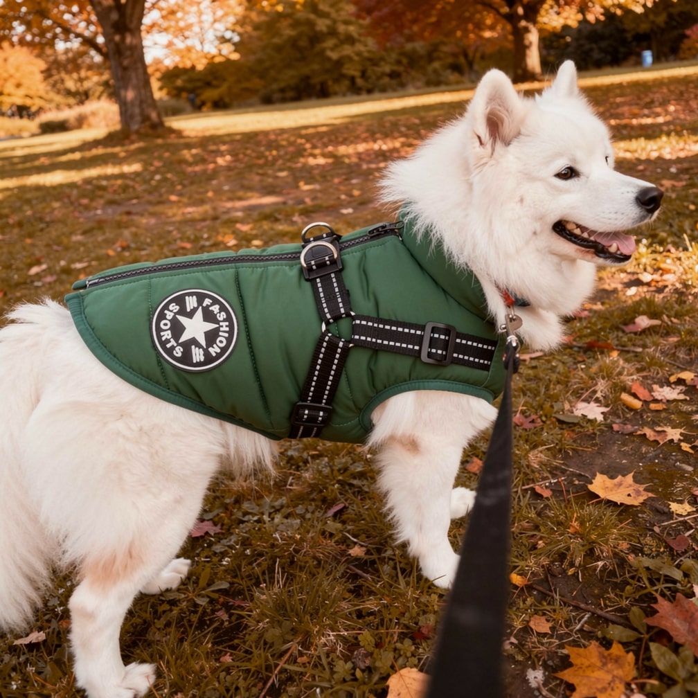 Dog Coat for Winter | Winter Coat for Dogs | Dog Jacket with Harness | Fur Coat