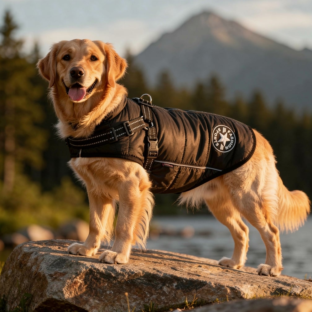 Dog Coat for Winter | Winter Coat for Dogs | Dog Jacket with Harness | Fur Coat