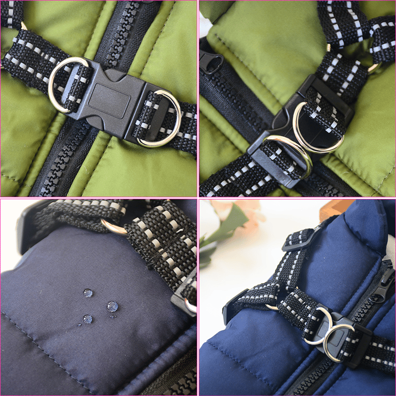 Dog Coat for Winter | Winter Coat for Dogs | Dog Jacket with Harness | Fur Coat