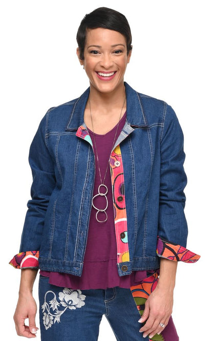 Tulip Clothing Clarissa Damen Denimjacke mit Galapagos