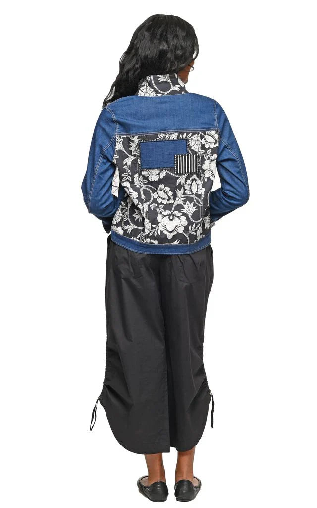 Tulip Clothing Clarissa Damen Denimjacke mit Ernteblumen