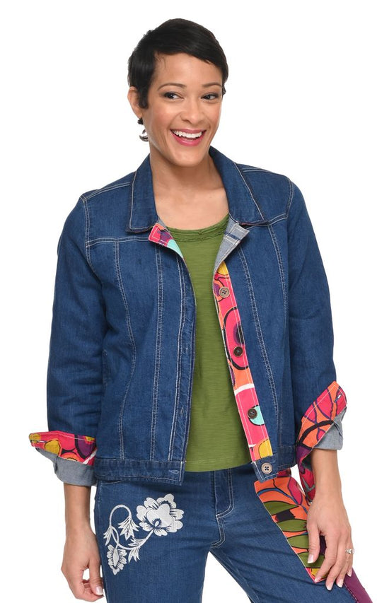 Tulip Clothing Clarissa Damen Denimjacke mit Galapagos