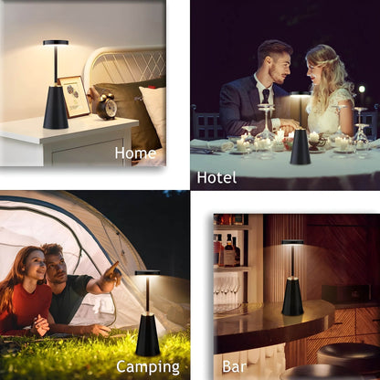 Wireless Table Lamp | Nightstand Lamp with Touch | Dimmable Lamp for Modern Ambiance | AuraLume