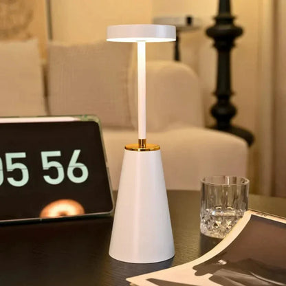 Wireless Table Lamp | Nightstand Lamp with Touch | Dimmable Lamp for Modern Ambiance | AuraLume
