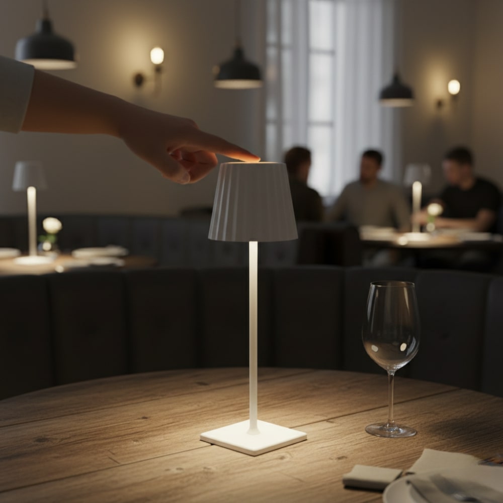 Wireless Table Lamp | Lamp for Living Room | Modern Table Light with Battery | VelaLume