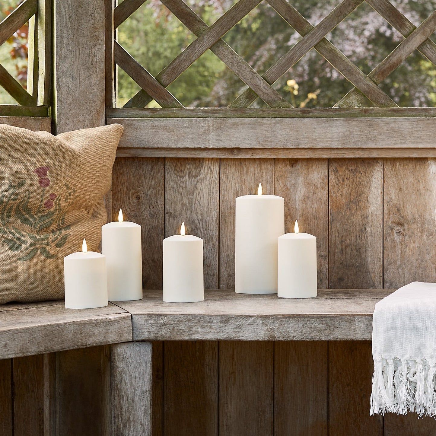 LED Candles Outdoor | Candles with Timer | 3 Pieces | CandleNest