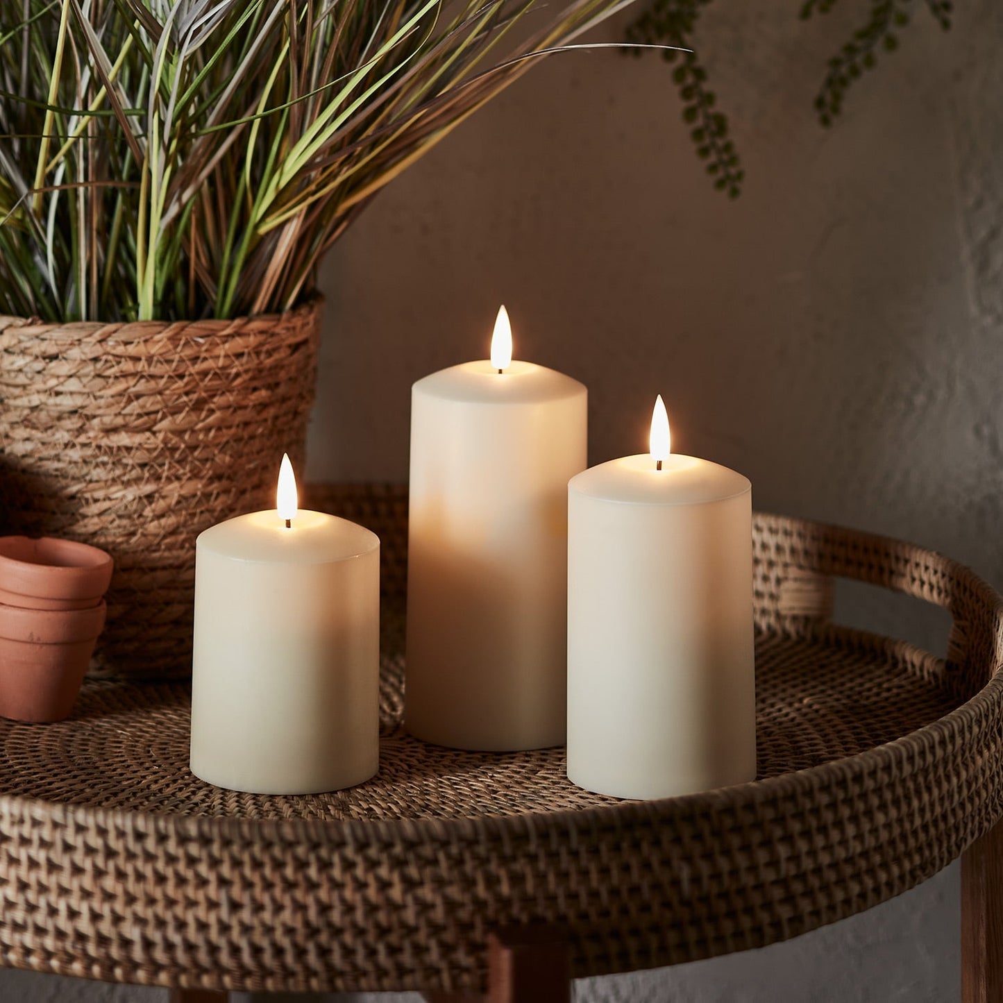 LED Candles Outdoor | Candles with Timer | 3 Pieces | CandleNest