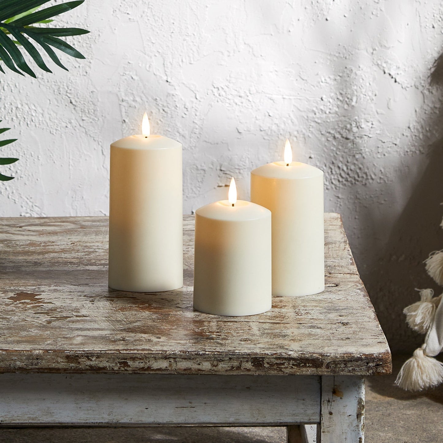 LED Candles Outdoor | Candles with Timer | 3 Pieces | CandleNest