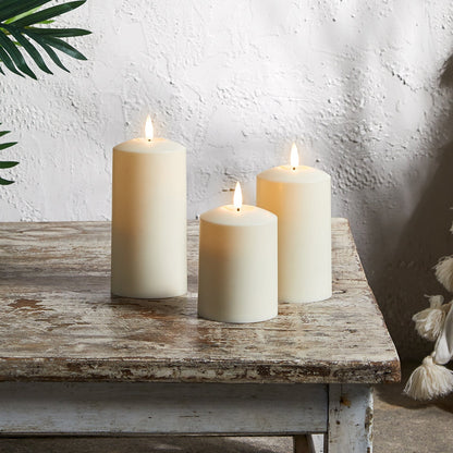 LED Candles Outdoor | Candles with Timer | 3 Pieces | CandleNest