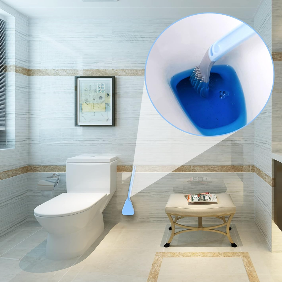 Silicon-Toilettenbürste | Toilettenbürste mit Halter | WC Bürste | Cleanova