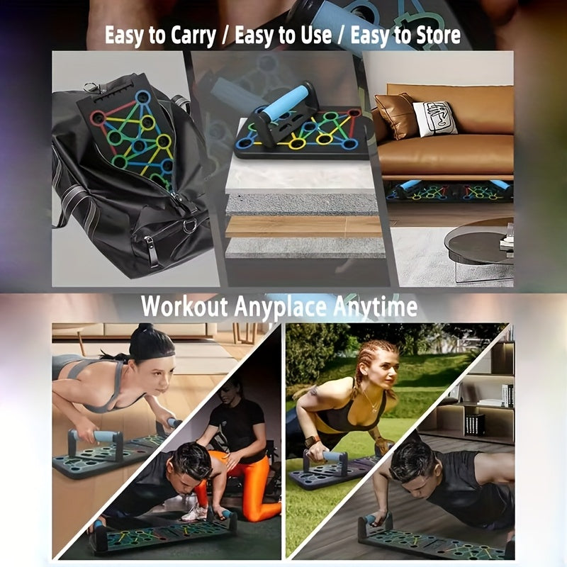 Home Strength Training Set with Push-Up Grips | Push-Up Board with Resistance Bands | StrengthBoard