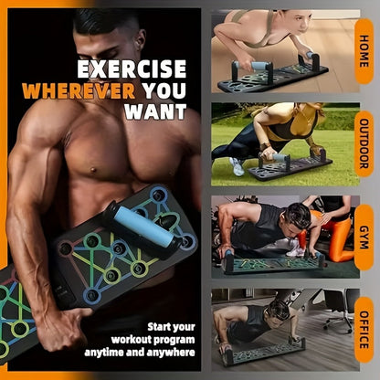 Home Strength Training Set with Push-Up Grips | Push-Up Board with Resistance Bands | StrengthBoard