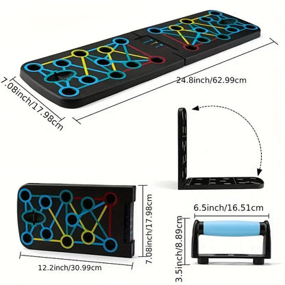 Home Strength Training Set with Push-Up Grips | Push-Up Board with Resistance Bands | StrengthBoard