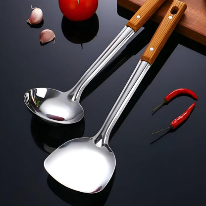 Kitchen Utensils Made of Stainless Steel & Wood | Kitchen Helper Set | Cooking Utensils | EdelKoch