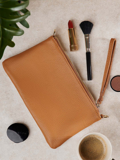 Eleganza Duo-Size Leather Clutch