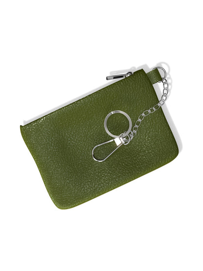 Leather Mini Wallet Keychain