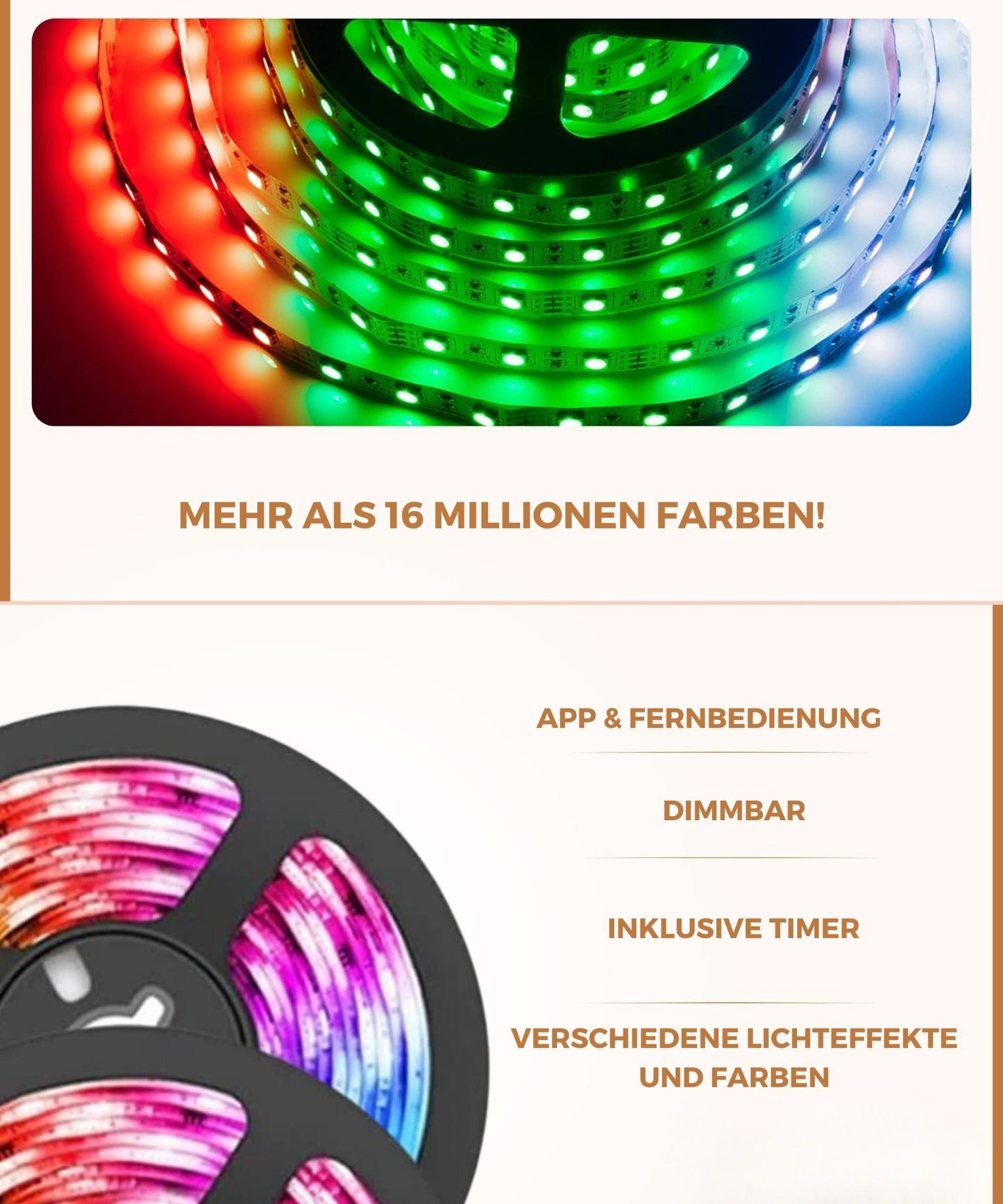 LED Strip 15 Meters | LED Strip with App & Remote Control | LED Lighting | StreifLux