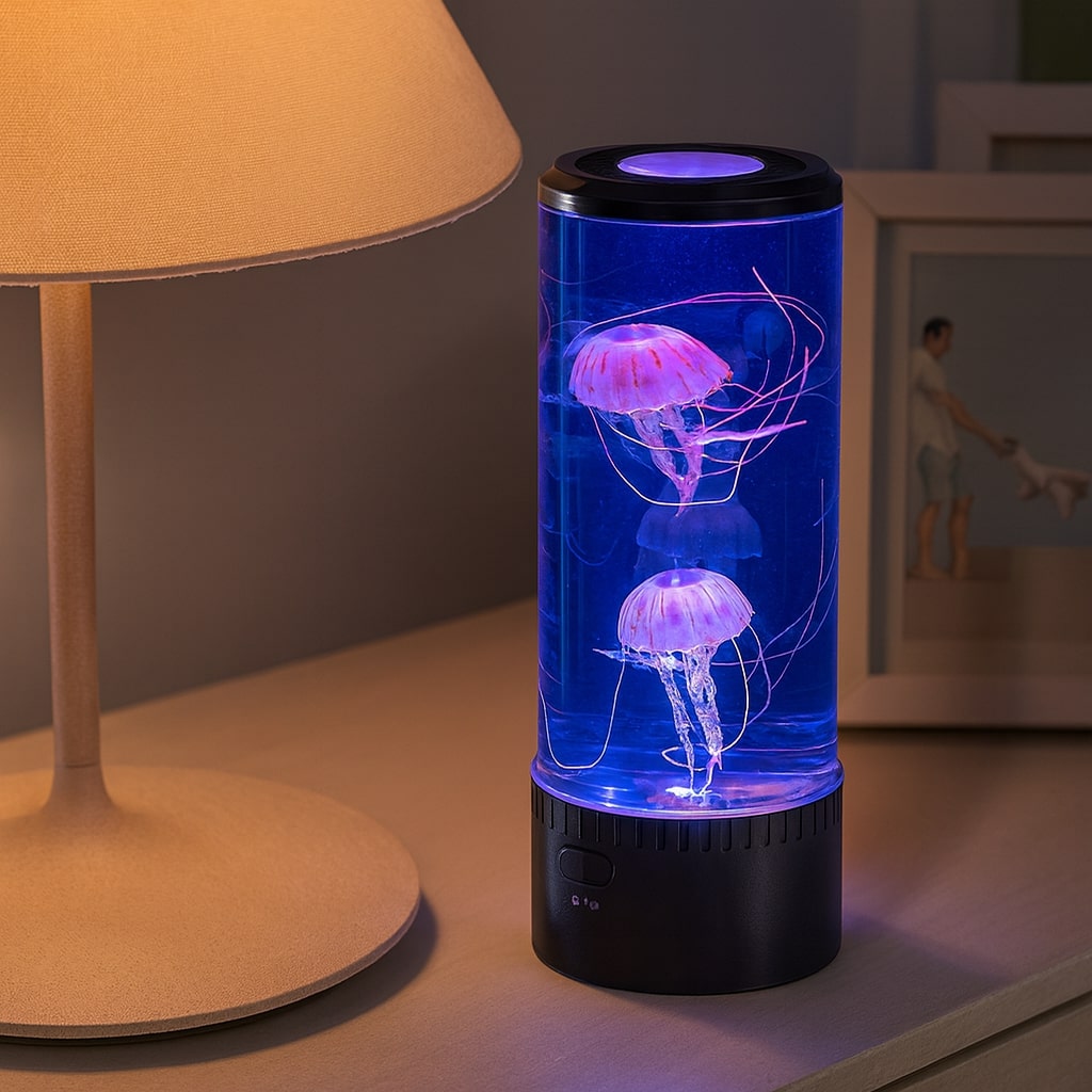 LED Nightstand Lamp | Desk Lamp with Jellyfish Effect | Table Light | LightWave