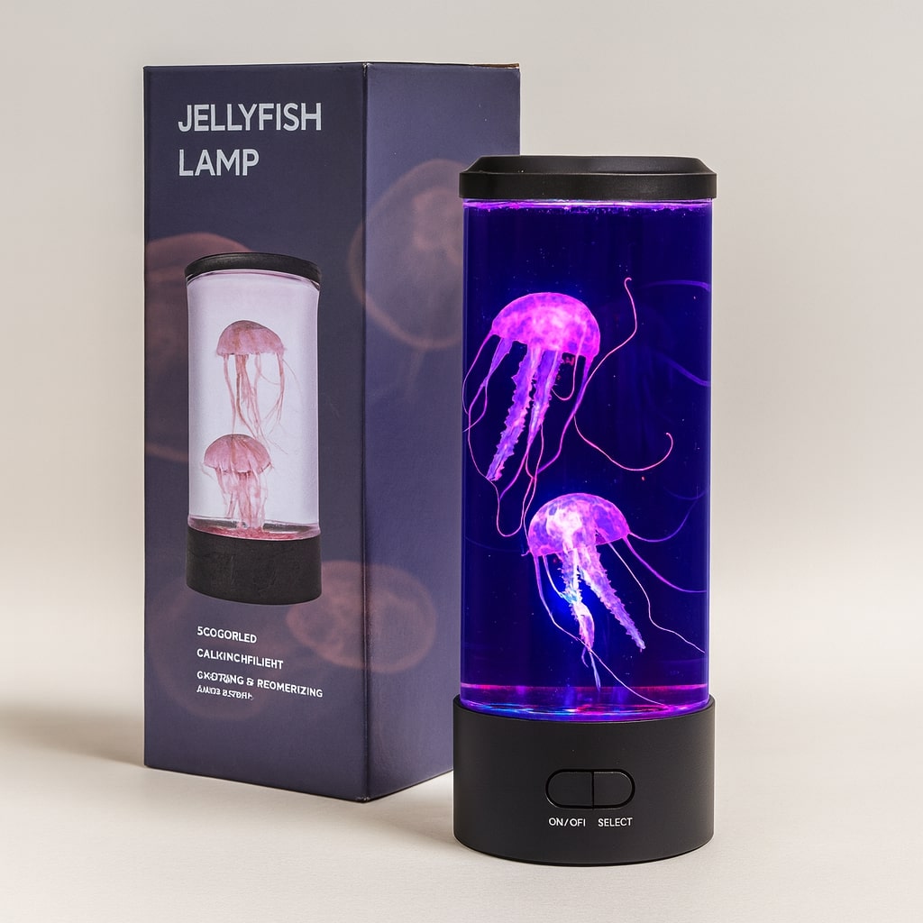 LED Nightstand Lamp | Desk Lamp with Jellyfish Effect | Table Light | LightWave