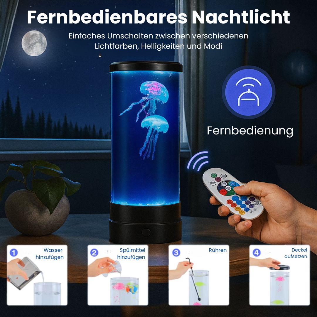 LED Nightstand Lamp | Desk Lamp with Jellyfish Effect | Table Light | LightWave