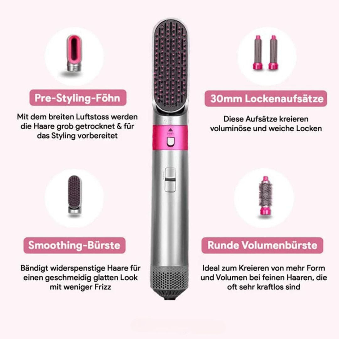 5 in 1 Curling Iron | Hair Dryer, Straightener, and Waver in 1 | Hairstyler | Stylora