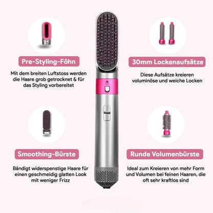 5 in 1 Curling Iron | Hair Dryer, Straightener, and Waver in 1 | Hairstyler | Stylora