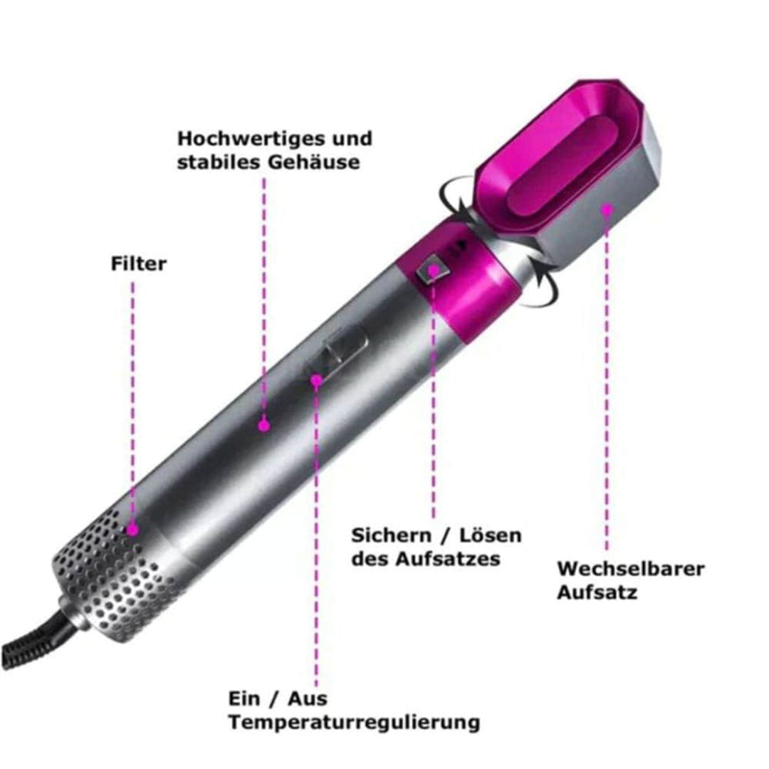 5 in 1 Curling Iron | Hair Dryer, Straightener, and Waver in 1 | Hairstyler | Stylora